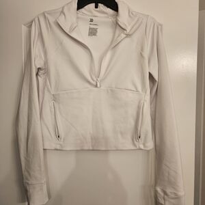 All in Motion White 3/4 Zip Up